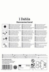 Karton mit Pflanzanleitung, Symbole, Barcode, Unternehmensdaten und Recyclinghinweise.