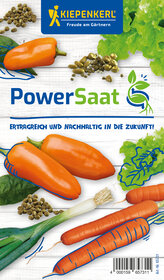 Bunte Karotten, Paprika, Lauch, Salat, Erbsen, Samen und Wurzeln auf weißem Holz.