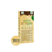Bio-Rotklee Verpackung mit Texten auf Deutsch, Englisch, Französisch, niederländisch und deutschen Barcode.