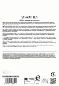 Blumenpaket mit langer, ornamentaler Zwiebelsorte, mit gelben und roten Zwiebeln in einem Karton.