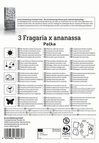 Informationen zu Pflanzen, Anleitungen zum Gießen und Umtopfen, Pflanzenpass, Recycling-Symbole, Herstelleradresse.