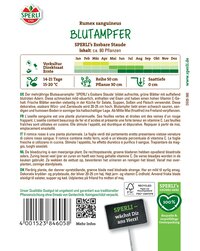 Blutampfer Pflanze, grüne Blätter, 20-25 cm hoch, vielseitig in der Küche verwendbar, liebt sonnige Standorte.